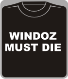 Прикольные футболки: windoz must die